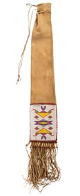 Native American Lakota Sioux Beaded Pipe Bag