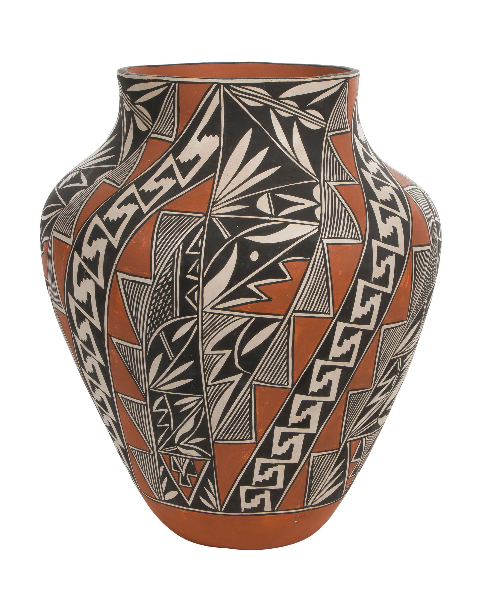 Native American Acoma Ruby Shroulote Polychrome Pottery Jar (1 of 2)