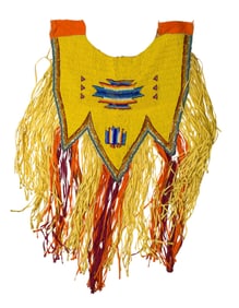Native American Winnebago Beaded Vest Back Panel