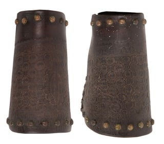 Schoelkopf Tooled and Studded Cuffs