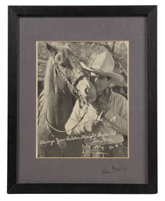 Tom Mix Photograph in Signed Mat
