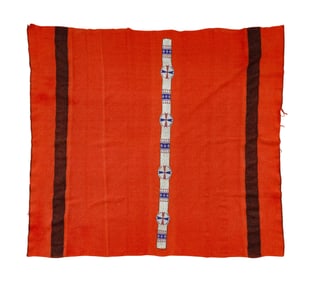 Native American Sioux Beaded Wool Wearing Blanket