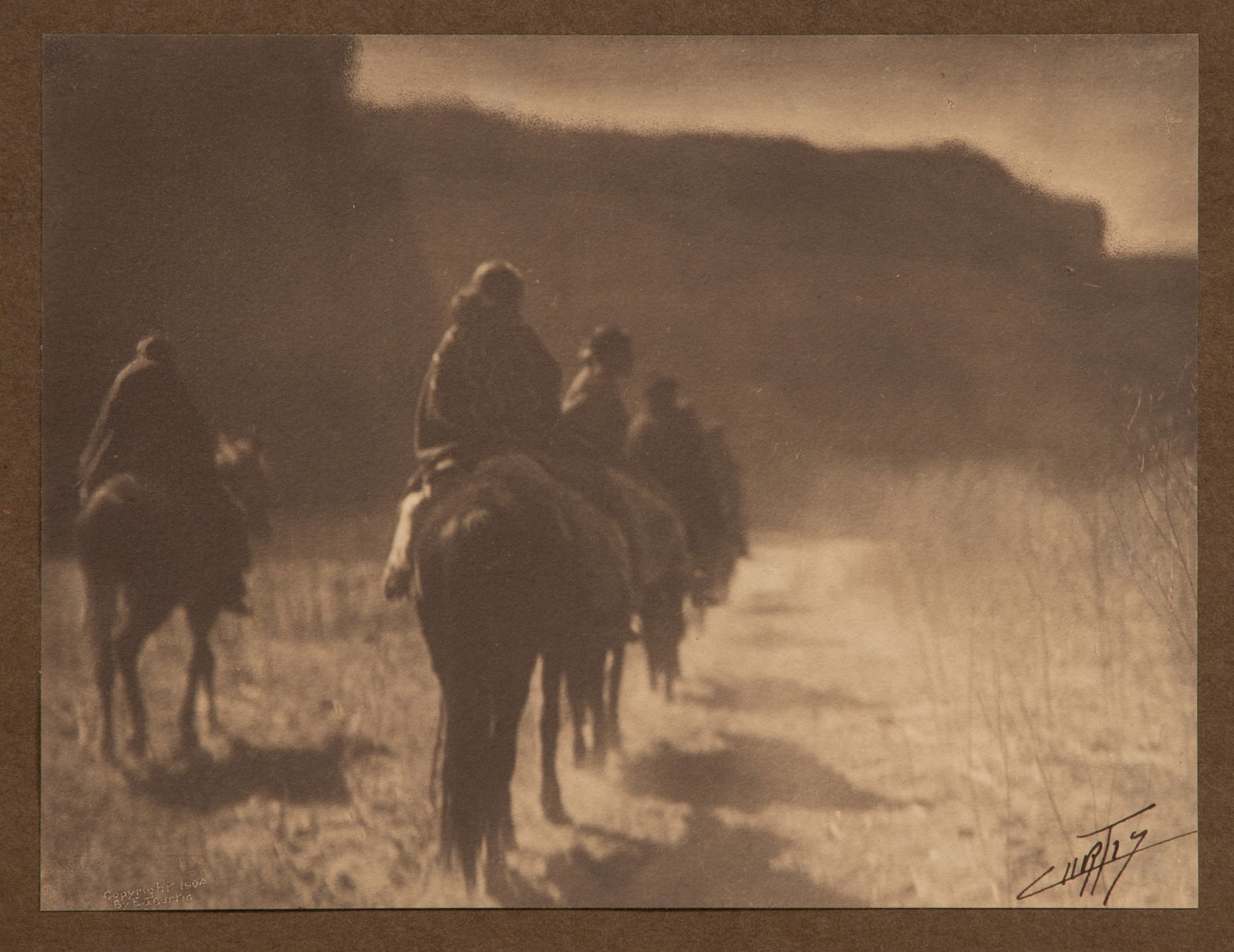 Edward Curtis (American, 1868-1952) 'The Vanishing Race' Silver Gelatin Print (1 of 6)