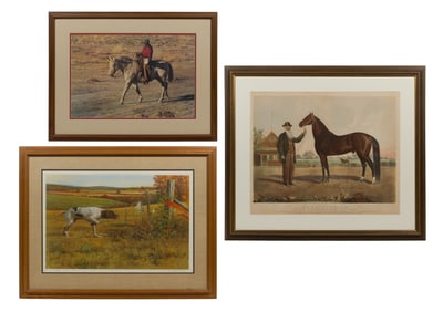 Framed Animal Offset Lithographs