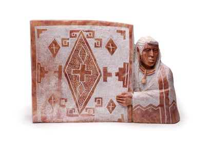Alvin Marshall (American / Navajo, b.1959) Alabaster Sculpture