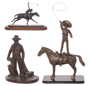 Cowboy and Polo Player Sculpture Assortment