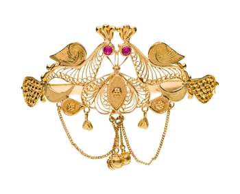 21k Yellow Gold Headpiece