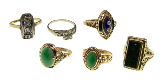 14k Yellow and White Gold Rings