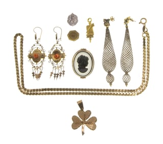 Gold, Sterling Silver and Costume Jewelry Assortment
