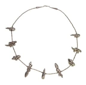 Native American Sterling Silver Animal Necklace