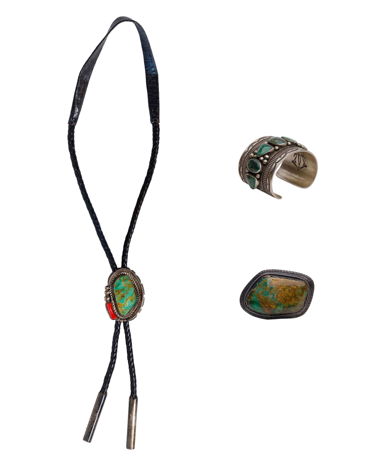 Native American Sterling Silver Turquoise Jewelry Assortment (1 of 2)