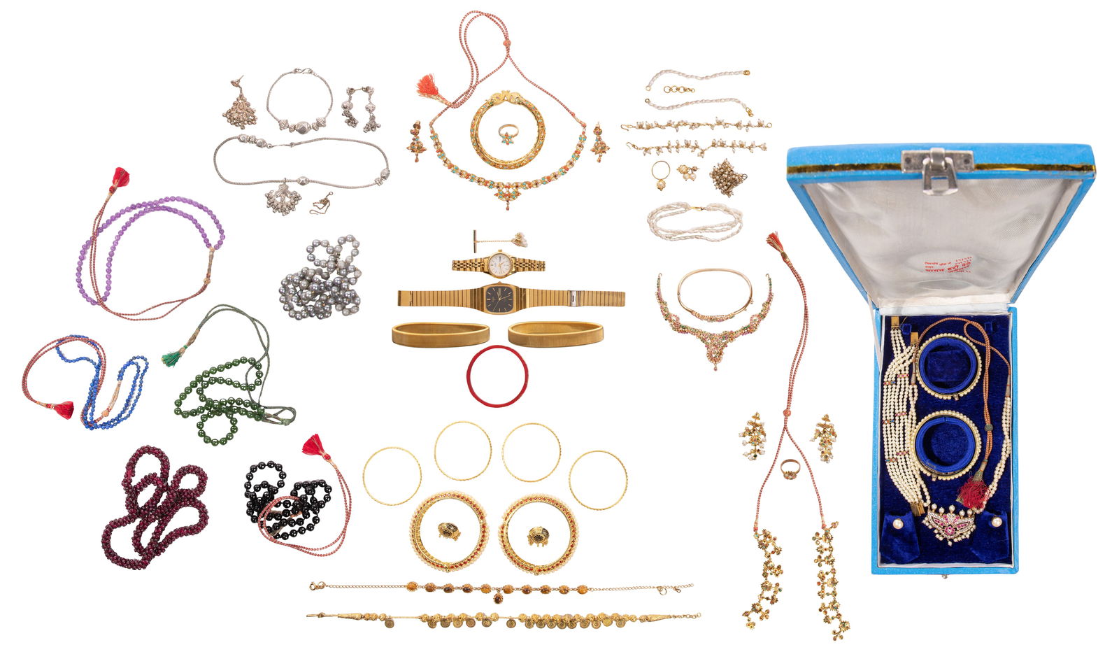 Costume Jewelry and Wristwatch Assortment (1 of 1)