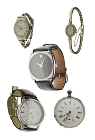 14k Gold and Designer Wristwatch and Pocket Watch Assortment