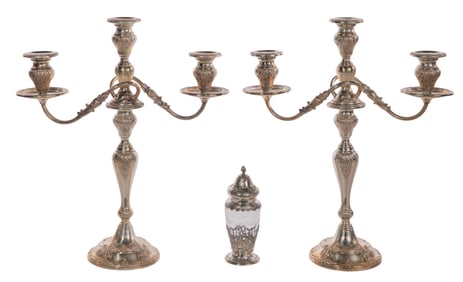 Frank M Whiting Sterling Silver Weighted Candelabra