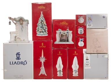 Lladro Christmas Porcelain Figurine and Ornament Assortment