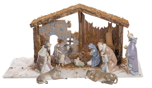 Lladro Porcelain Nativity Set