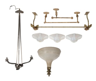 Lighting and Decorative Object Assortment