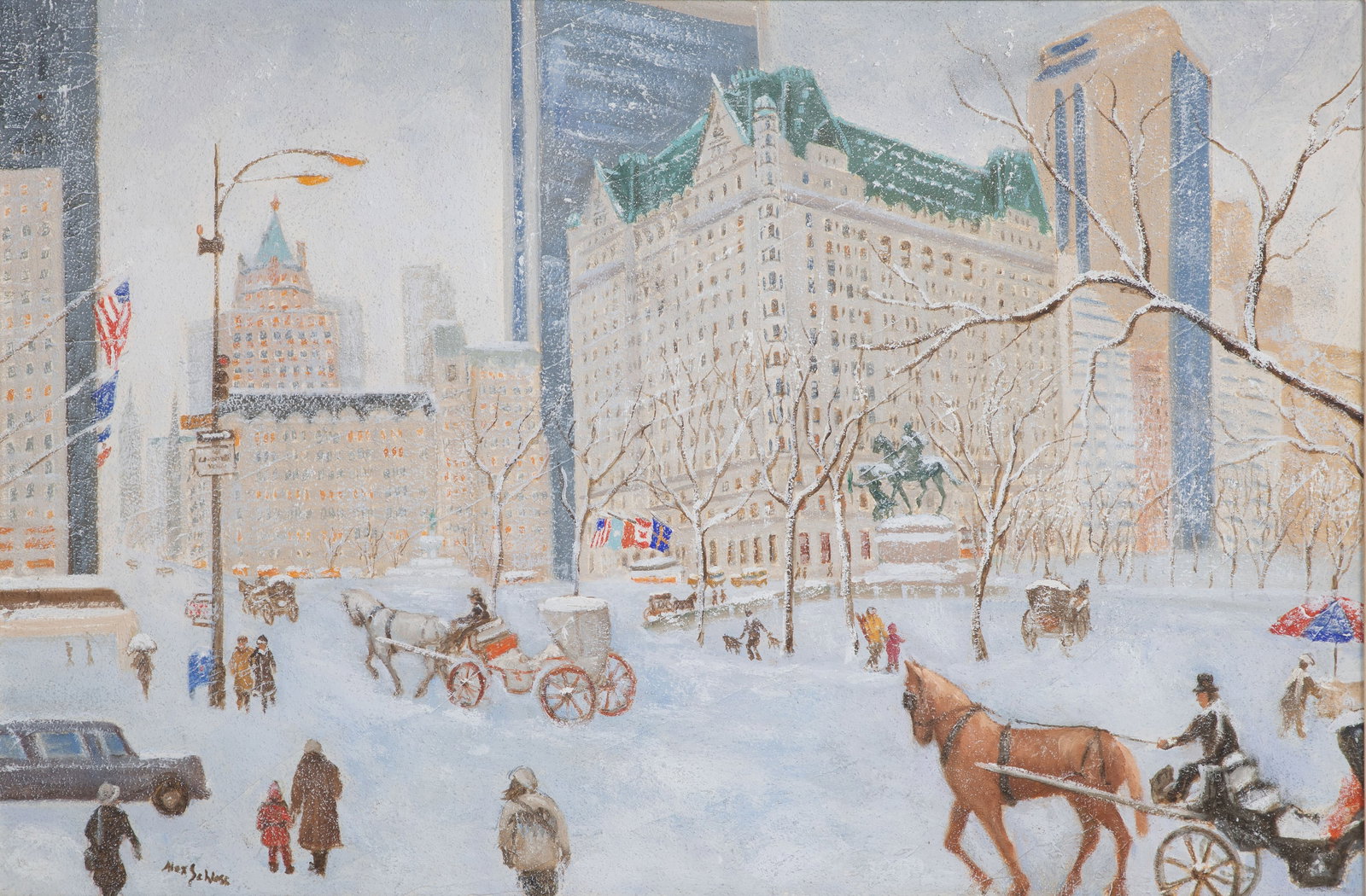 Alex Schloss (American, 1921-2011) Oil on Board (1 of 3)