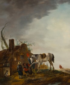 Attributed to Dirk Stoop (Dutch, 1610-1686) Oil on Canvas