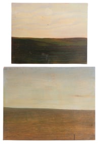 Attributed to Edward Ott (American, 20th Century) Oils on Wood