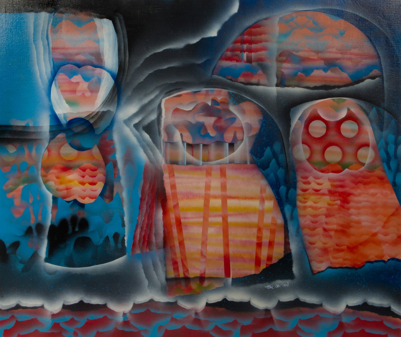 Tom Carbol (American, 20th Century) Oil on Canvas (1 of 3)