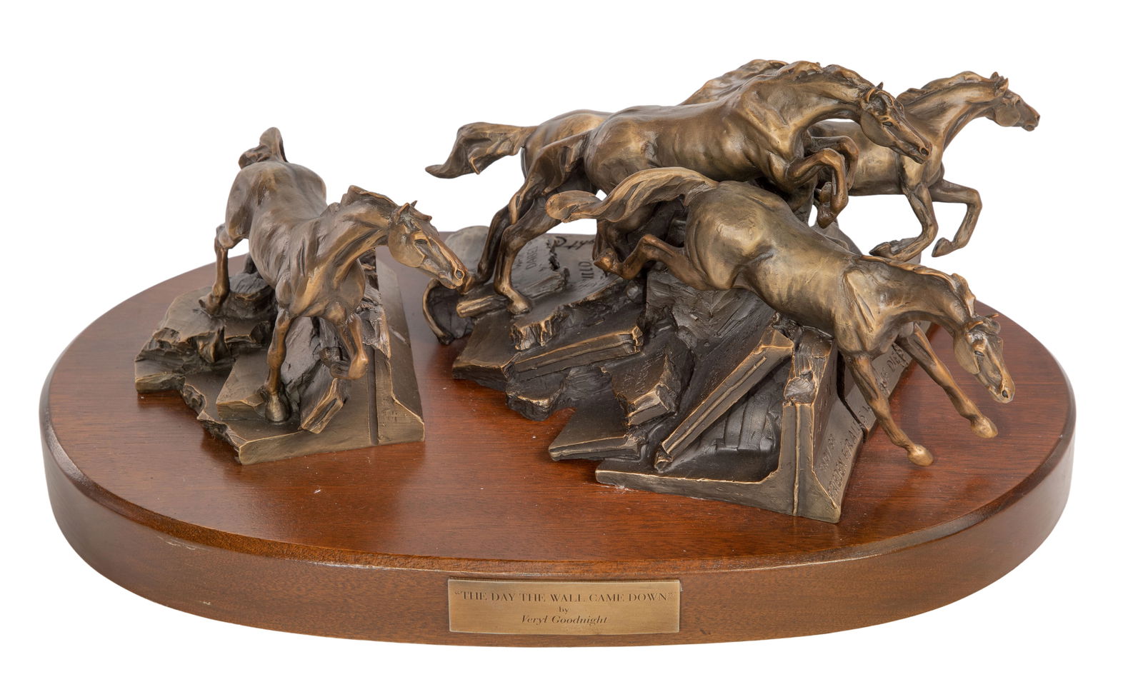 Veryl Goodnight (American, b.1947) 'The Day The Wall Came Down' Bronze Sculpture (1 of 2)