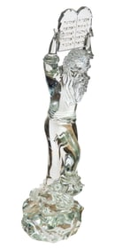 Pino Signoretto (Italian, 1944-2017) 'Moses and the Ten Commandments' Murano Glass Sculpture
