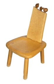Jerzy Kenar (American, 20th Century) Carved Wood Chair