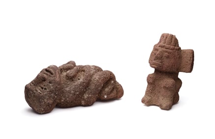 Pre-Columbian Style Volcanic Stone Sculptures