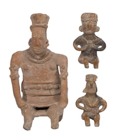 Pre-Columbian Jalisco Style Pottery Seated Figure