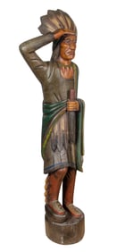 Native American Cigar Store Carved Figure