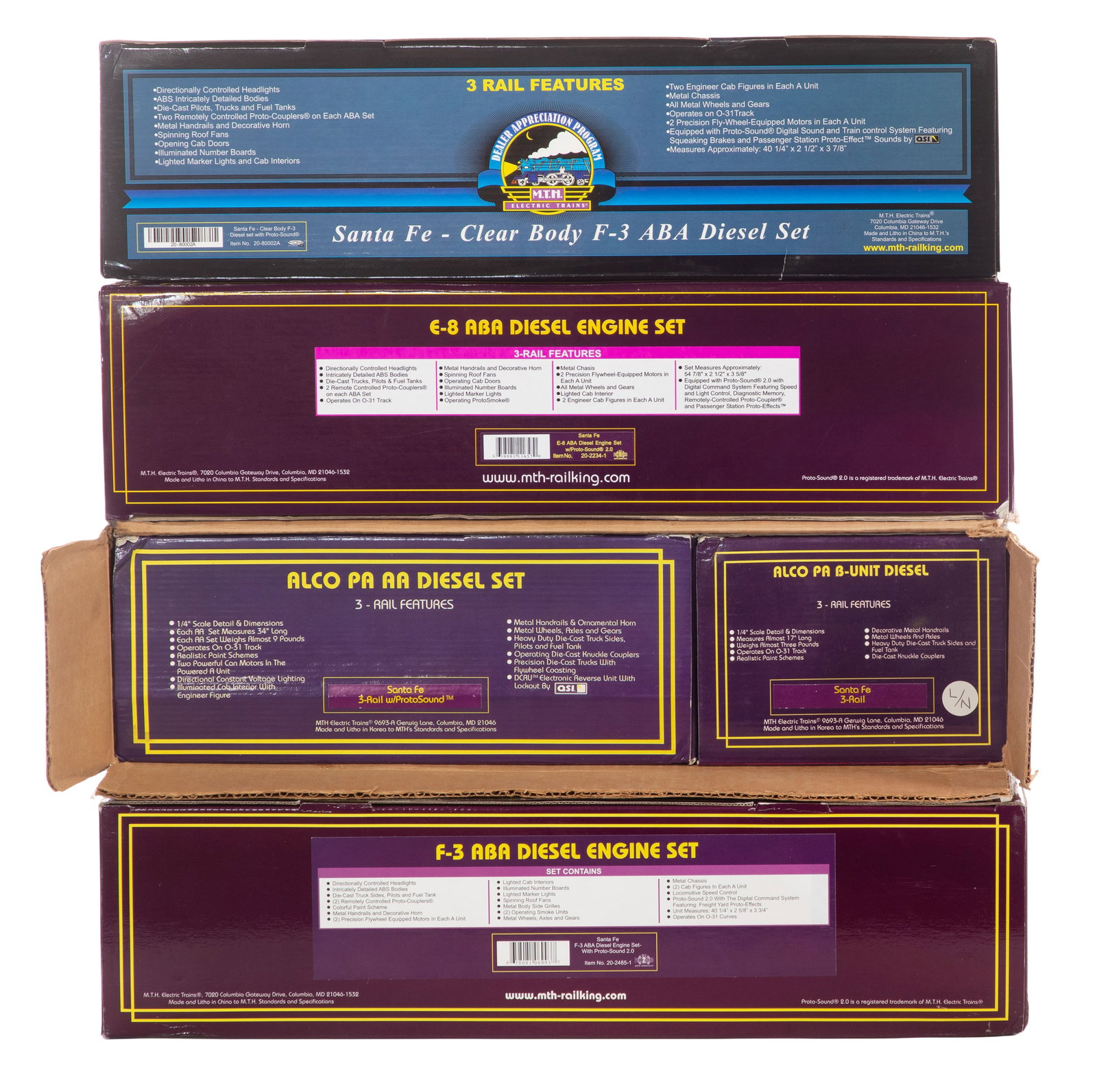 MTH Model Train O Scale Santa Fe Assortment (1 of 1)