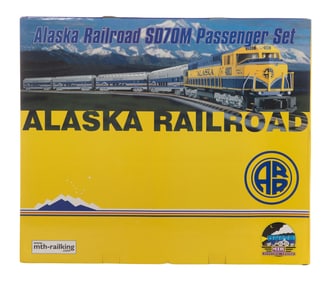 MTH Model Train O Scale Alaska Railroad SD70M Passenger Train Set
