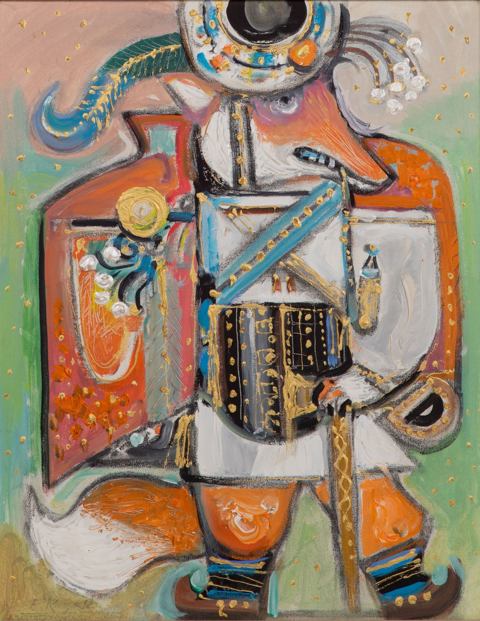 E. Kozak (Ukrainian, 20th Century) Mixed Media on Canvas (1 of 3)