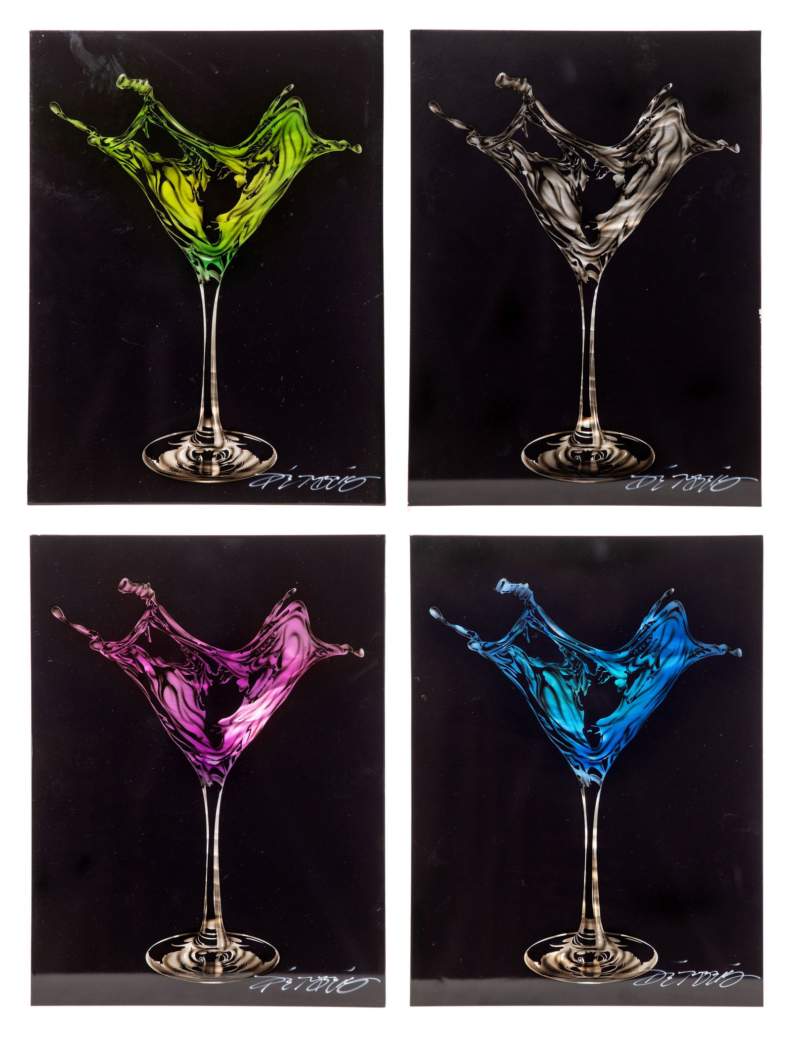 Chris DeRubeis (American, b.1978) Mixed Media on Metal Panels (1 of 2)