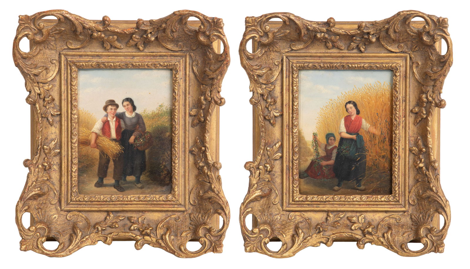 Unknown Artist (Continental School, 19th Century) Oils on Panel (1 of 2)