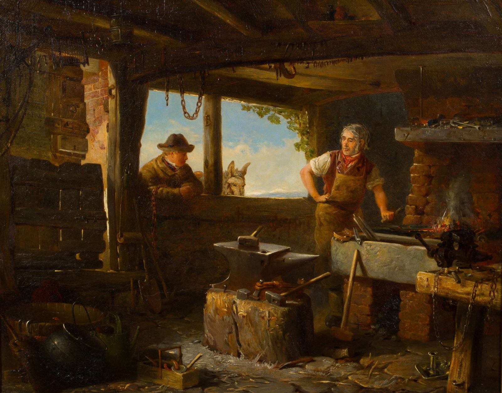 Attributed to Frederick Daniel Hardy (British, 1826-1893) Oil on Canvas (1 of 4)