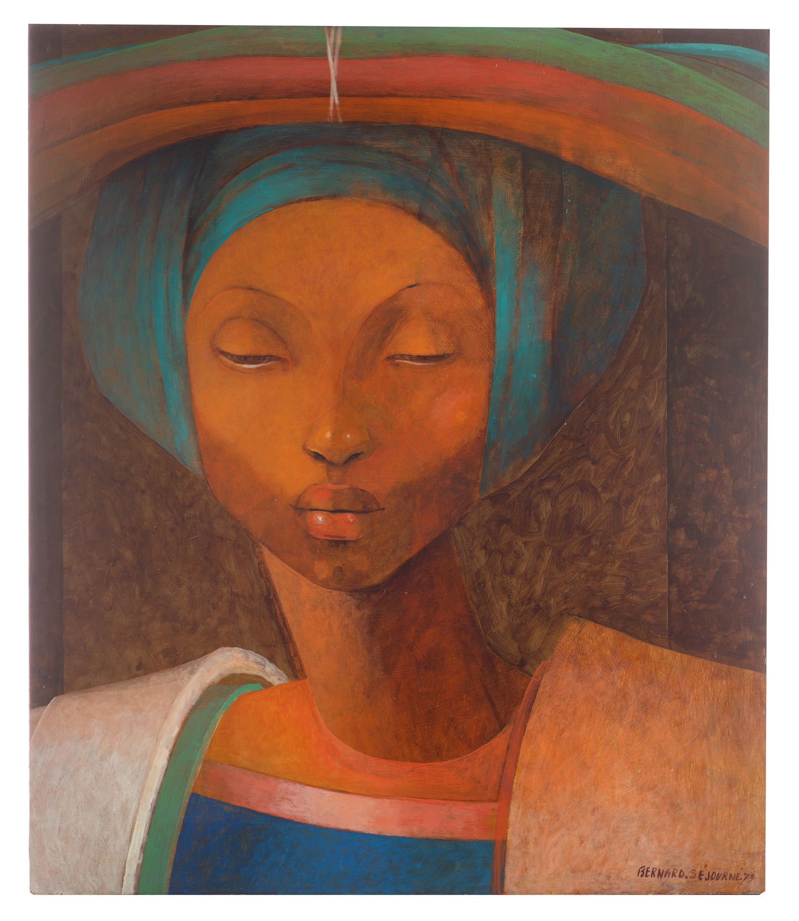 Bernard Sejourne (Haitian, 1947-1994) Acrylic on Board (1 of 3)