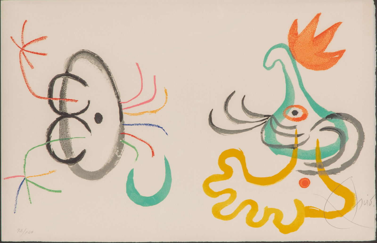 Joan Miro (Spanish, 1893-1983) 'L'Enfance d'Ubu' Lithograph (1 of 4)