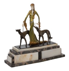 After Otto Poertzel (German, 1876-1963) 'The Aristocrats' Bronze Statue