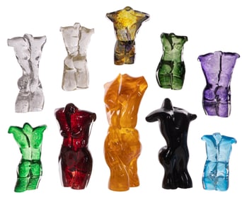 Karen Naylor (American, 20th Century) Art Glass Figurine Assortment