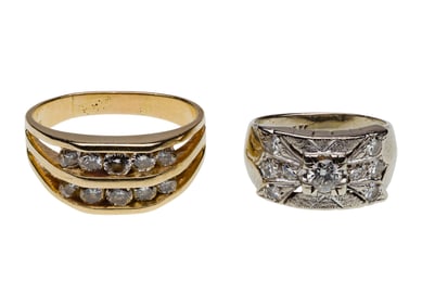 14k Gold and Diamond Rings