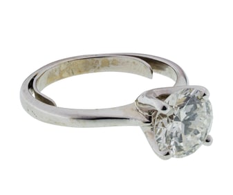 14k White Gold and Diamond Ring