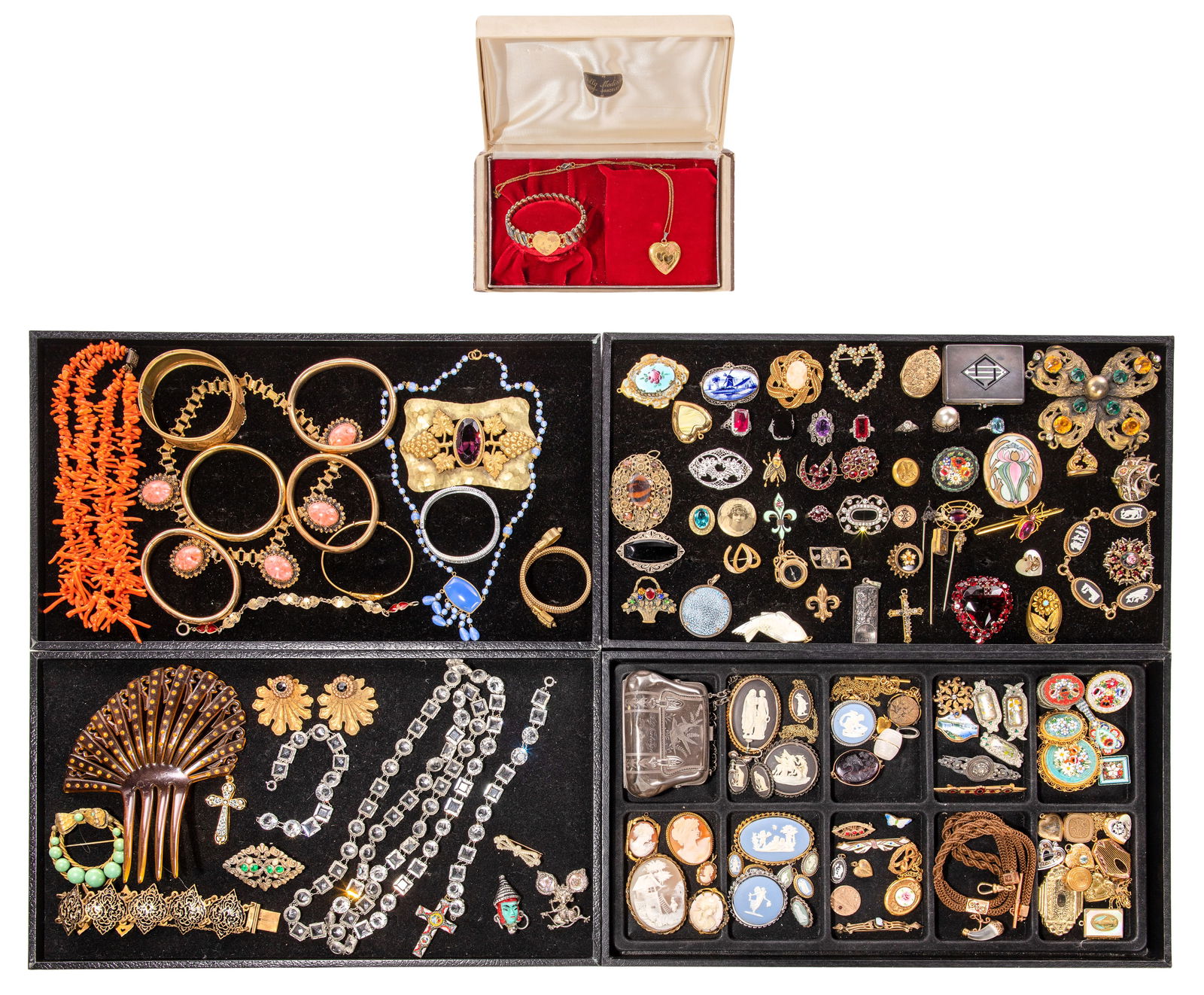 Rhinestone and Victorian Style Costume Jewelry Assortment (1 of 1)