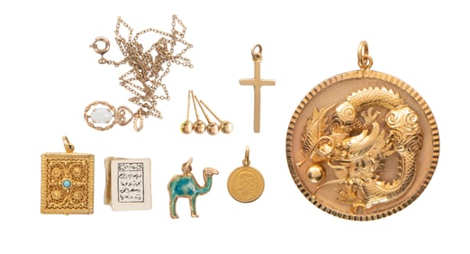 Gold, Sterling Silver and Costume Jewelry Assortment