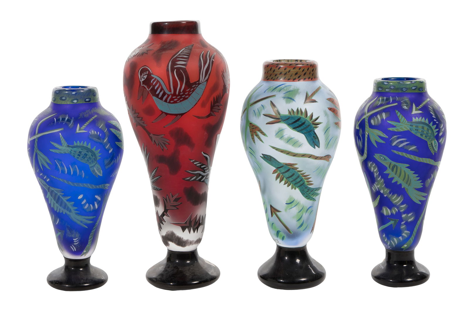 Ulrica Hydman-Vallien (Swedish, 1938-2018) for Kosta Boda Vases (1 of 9)