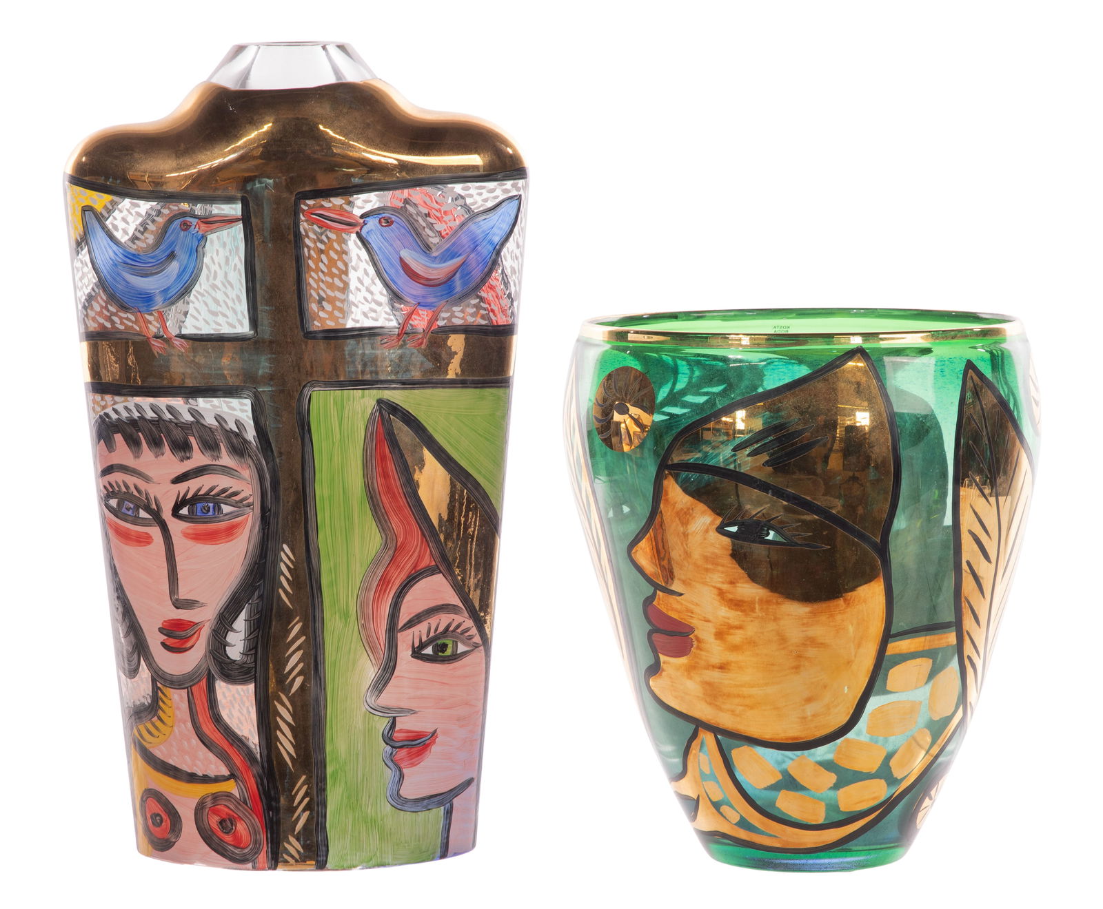 Paul Hoff Signed Kosta Boda Art Glass Sculptures