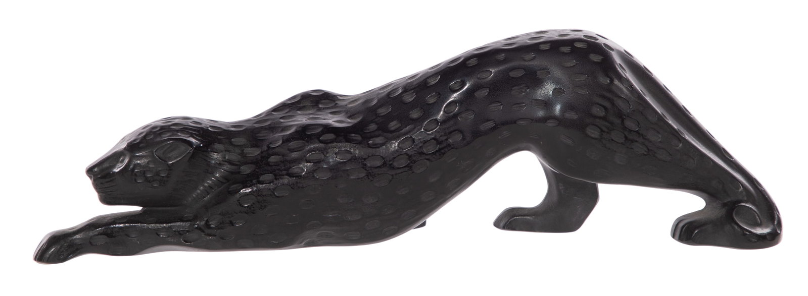 Lalique Crystal Zeila Panther Figurine: Lalique Crystal Zeila Panther Figurine Depicted in stalking position, signed on underside, retaining original label Property from: a Private Collector, Chicago (Edgewater), Illinois Height: 4 1/4 inch