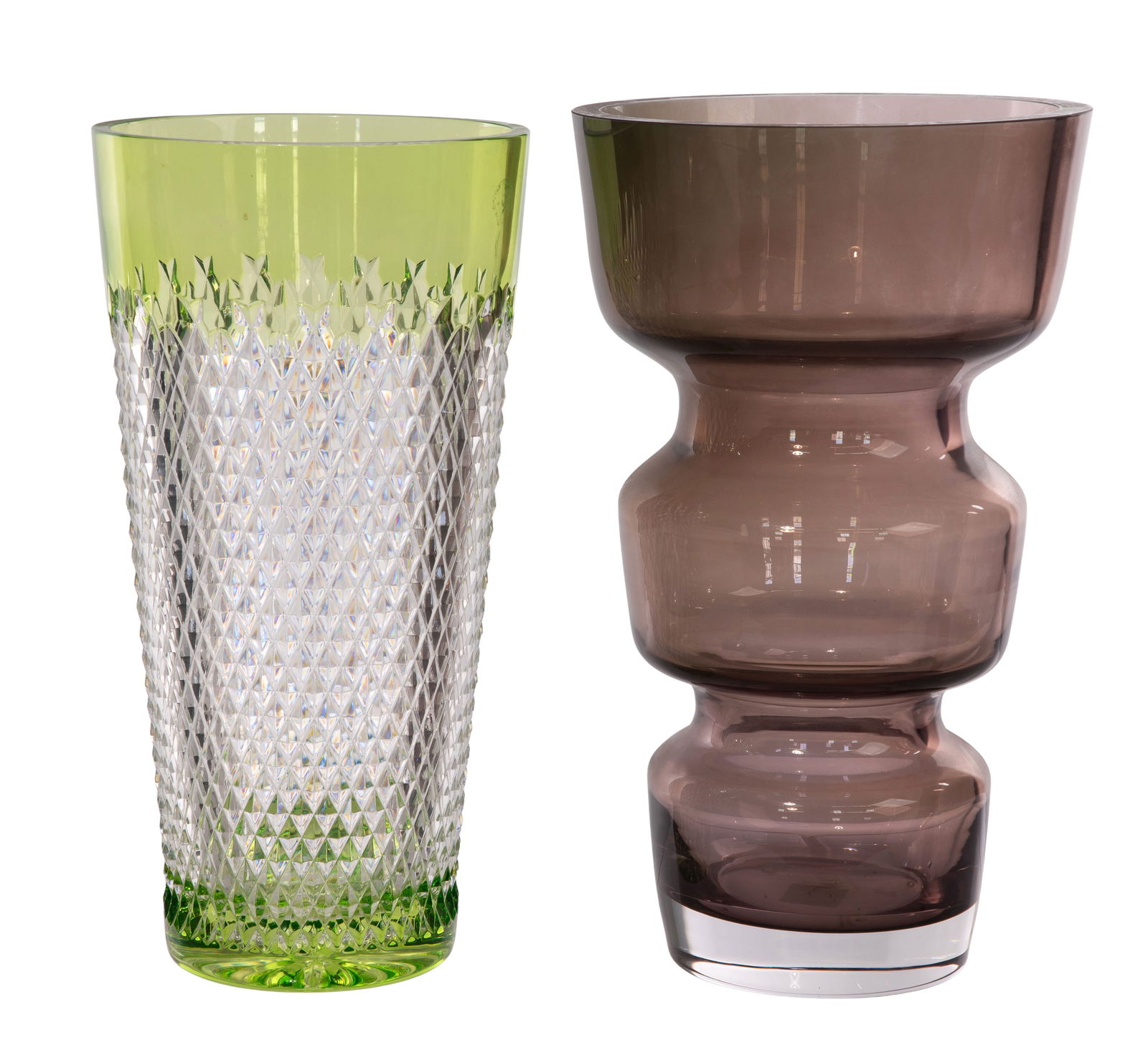 Waterford Crystal Wine Cooler: Waterford Crystal Wine Cooler (2) total items including Prestige light green ice bucket in the Alana pattern; together with an Orrefors Martti Rytkonen purple crystal vase Property from: a Private Col