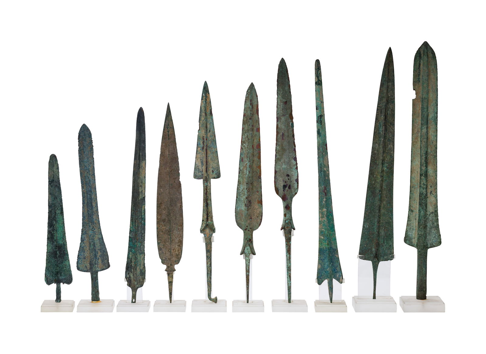 Phoenician Marlik Bronze Spearhead Assortment (1 of 2)